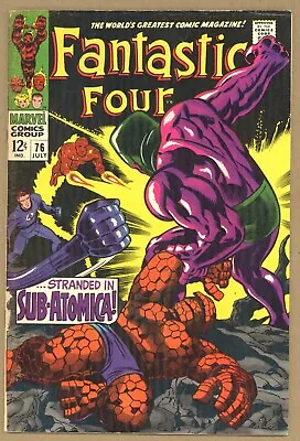 Buy Fantastic Four 76 VG+ Kirby SILVER SURFER Psycho-Man! Galactus! 1968 Marvel U305 • 18.20£