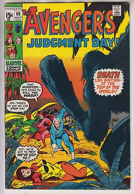 Buy Avengers # 90  Fn/vf 7.0  Black Panther Vision Scarlet Witch  Cents 1971 • 38.95£