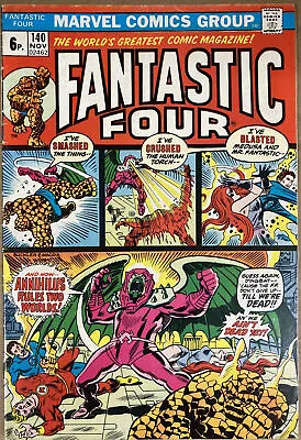 Buy Fantastic Four #140 November 1973 Origin Of Annihilus Conway Buscema Great Key • 24.99£