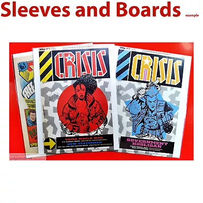 Buy 2000AD Crisis Comic Bags Only. Size4 Sleeves Resealable Fits Issue # 1 Up X 25 . • 13.99£