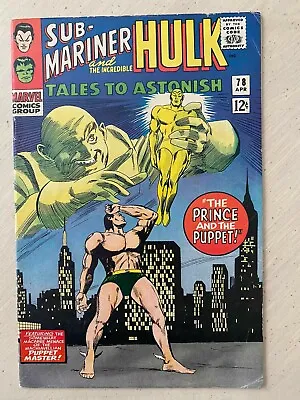 Buy Tales To Astonish #78 VERY GOOD  Marvel Comic Sub-mariner Incredible Hulk 1966 • 16£