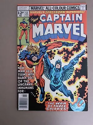 Buy Captain Marvel No 53. Black Bolt & Inhumans App. F/FV   1977 Pence Variant.... • 5.50£