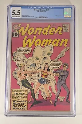 Buy DC 10 Cent Wonder Woman #125 CGC 5.5 FINE- Pink Mer-Man Cover • 60.24£