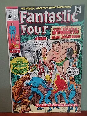 Buy Fantastic Four #102 (1970) Sub-Mariner; Magneto By Marvel  7.0 • 22.46£
