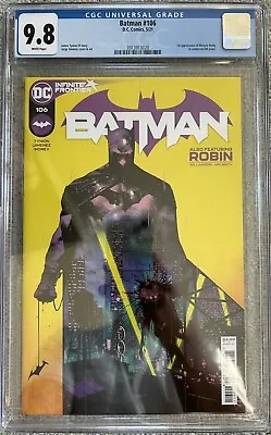 Buy CGC 9.8 BATMAN #106 1st PRINT COVER ~1st APPEARANCE MIRACLE MOLLY~TYNION IV~ • 56.16£
