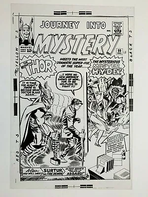 Buy Production Art JOURNEY INTO MYSTERY #99 Cover, JACK KIRBY Art, 11x17, Thor • 119.44£