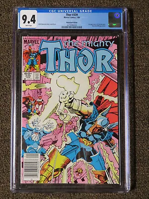 Buy Thor #339 CGC 9.4 Newsstand Edition ***1st Appearance Stormbreaker, 3rd BRB*** • 43.97£