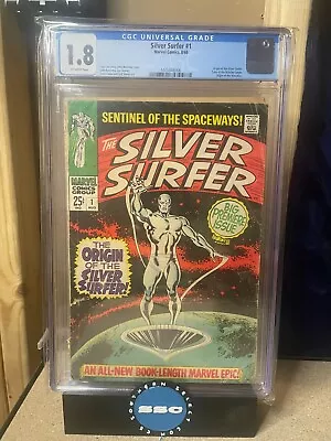 Buy Silver Surfer #1 CGC 1.8 1968 1st App Of Shalla-Bal, Zenn-La  First Origin Story • 205.56£