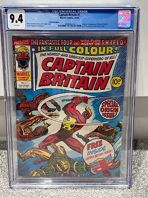 Buy Captain Britain #1 (1976) 1st Appearance Of Captain Britain CGC 9.4 With Mask • 375£