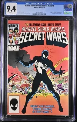 Buy CGC 9.4 Marvel Super Heroes Secret Wars #8 White 1st Symbiote Spider-Man Venom • 197.64£