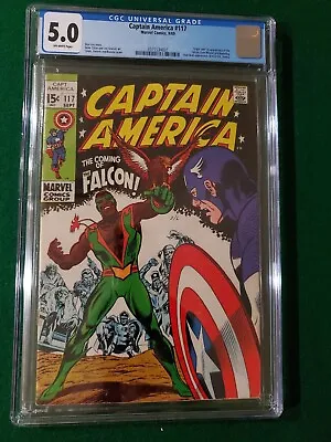 Buy Captain America #117 Cgc 5.0 Falcon 1st Appearance & Origin 1969 • 237.26£