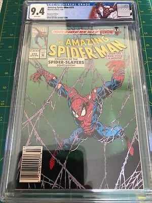 Buy Amazing Spider-Man #373 CGC 9.4 WP Venom Newsstand Marvel 1993 Custom Label • 56.77£