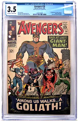 Buy Avengers - No.28 - 1966 - CGC 3.5 - Comic • 98£