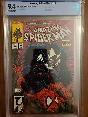 Buy Amazing Spider-Man # 316 (Jun. 1989, Marvel) Venom Cover & App.; CBCS NM (9.4) • 159.90£