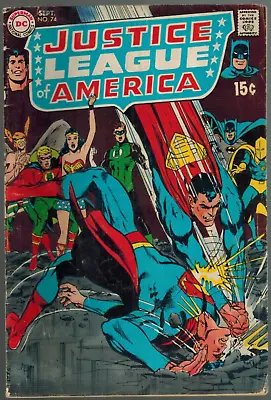 Buy Justice League Of America 74  Black Canary Leaves JSA!  JLA Team-Up  1969 VG DC • 19.67£