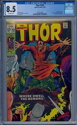 Buy Thor #163 Cgc 8.5 Pluto 2nd Him Warlock Jack Kirby • 179.88£