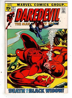 Buy Daredevil #81 (1971) - Grade 8.5 - 1st Black Widow Team-up - Gil Kane Art! • 79.16£