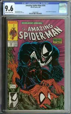 Buy Amazing Spider-man #316 Cgc 9.6 Ow/wh Pages // Venom + Black Cat Appearance 1989 • 219.87£