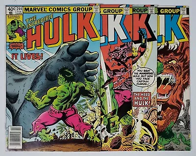 Buy 1979 Marvel The Incredible Hulk  244 245 246 247 Captain Marvel 1st App Mandroid • 26.74£