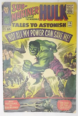 Buy Tales To Astonish #75 Marvel Comics (1968) • 19.99£