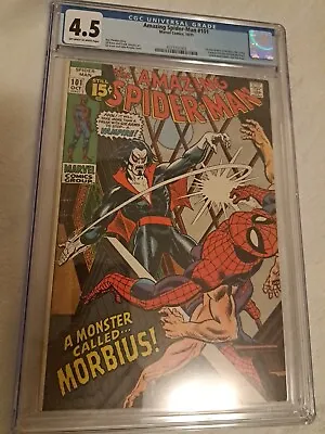 Buy Amazing Spider-man #101 Cgc 4.5 Ow Pages // 1st Appearance Of Morbius 1971 • 356.21£