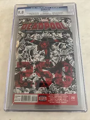 Buy Deadpool #45 (250) - The Death Of Deadpool - Last Issue - Marvel 2015 - Cgc 9.8 • 139.44£