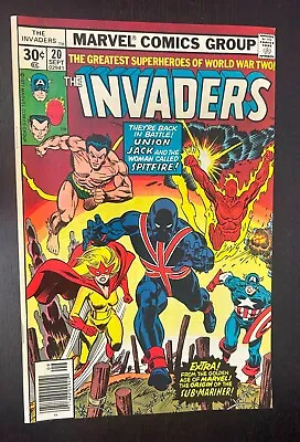 Buy INVADERS #20 (Marvel Comics 1977) -- 1st Appearance UNION JACK II -- VF • 12.78£