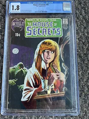 Buy House Of Secrets #92 - DC 1971 CGC 1.8 1st Appearance Of The Swamp Thing • 635.62£