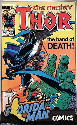 Buy The Mighty Thor #343 VF+ Walt Simonson Story And Art, Odin, Fafnir, Marvel 1984 • 2.36£