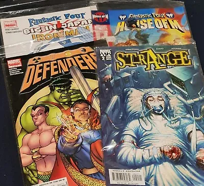 Buy X4 Marvel Comic Books In Plastic Protectors Strange Fantastic Four Defenders • 10£