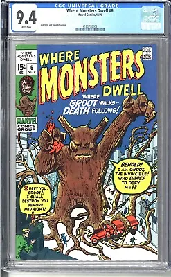 Buy WHERE MONSTERS DWELL 6 CGC 9.4 1st GROOT Reprint Tales To Astonish 13 Guardians • 244.84£