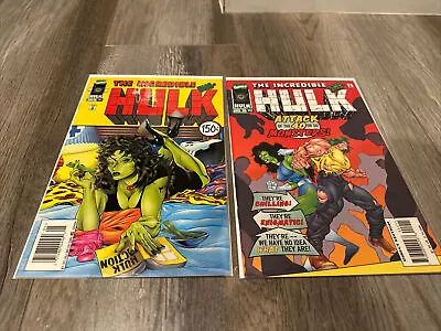 Buy The Incredible She Hulk #441 Marvel Comic Book Hulk Pulp Fiction Cover 1996 +442 • 54.50£