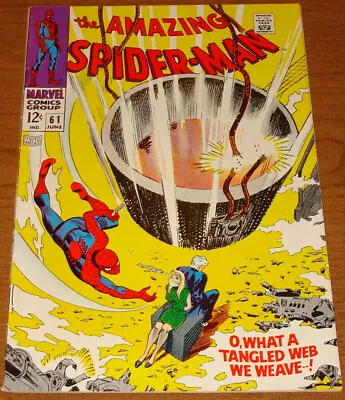 Buy June 1968 Marvel Comics Amazing Spider-Man #61 First Gwen Stacy Cover In F/VF • 110.69£