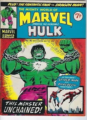 Buy MIGHTY WORLD OF MARVEL # 95 -Vintage UK Comic 27 July 1974- VG 4.0 Superheroes • 3.95£