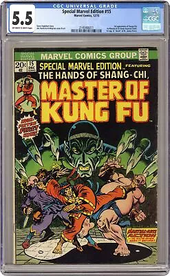 Buy Special Marvel Edition #15 CGC 5.5 1973 2140466011 1st App. Shang Chi • 347.87£