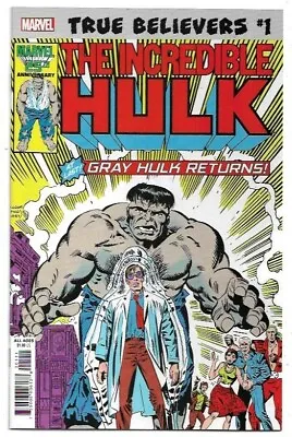 Buy The Incredible Hulk #324 Gray Hulk Returns! True Believers NM (2019) Marvel • 9£