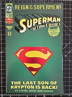 Buy 🔑🚨🔑 Action Comics #687 1993 DC SUPERMAN Die-Cut Cover + Poster High Grade • 8.75£