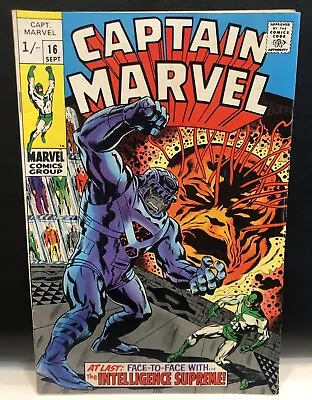 Buy CAPTAIN MARVEL #16 COMIC MARVEL COMICS 1969 Silver Age 7.5 New Suit • 24.85£