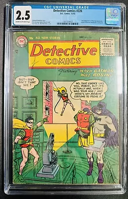 Buy Detective Comics 226 DC 2nd Martian Manhunter Origin 1955 CGC 2.5 Batman  Robin • 279.83£