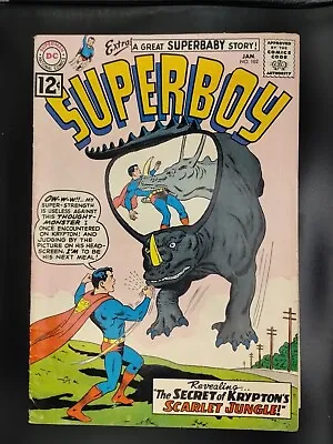 Buy Superboy #102 DC Comics 1963  The Secret Of Krypton's Scarlet Jungle   • 21.69£