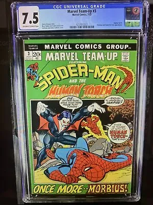 Buy 1972 MARVEL TEAM-UP #3 THIRD APPEARANCE OF MORBIUS CGC 7.5 Low Census Population • 85£
