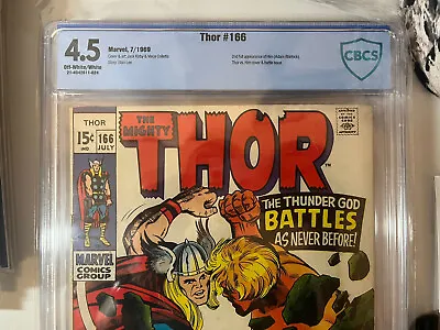 Buy Thor 166 1st Full App Him Adam Warlock Guardians 3 1969 4.5 CBCS NOT CGC COMIC • 98.95£