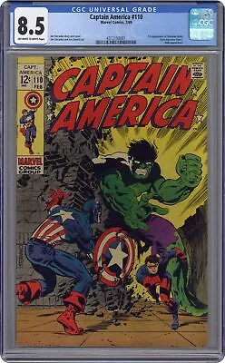 Buy Captain America #110 CGC 8.5 1969 4312150001 • 289.54£