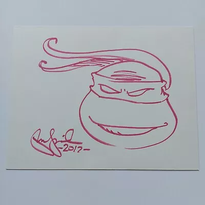 Buy Large Teenage Mutant Ninja Turtles Peter Laird Signed 8.5x11 Sketch • 150.19£