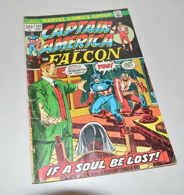 Buy Vintage MARVEL CAPTAIN AMERICA 161 Comic Book 1973 Bronze Age Super Hero Falcon • 8.62£