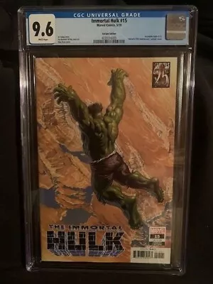 Buy Immortal Hulk #15 Cgc 9.6 5/2019 Alex Ross Marvels 25th. Anniversary Variant  • 78.27£