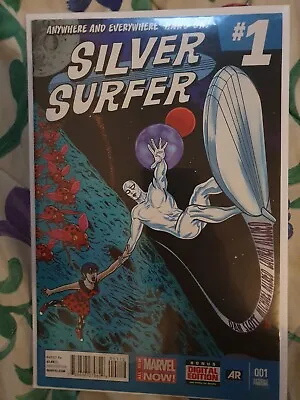 Buy Silver Surfer #1  Second Print 2014 MARVEL BRAND NEW Now Slott Allred • 50£