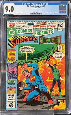 Buy DC Comics Presents #26 CGC 9.0 WHITE PAGES - KEY 1st App. New Teen Titans • 150.93£