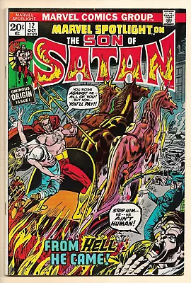 Buy Marvel Spotlight On Son Of Satan! #12 VF-  1st Full Daimon Hellstrom And Origin! • 55.19£
