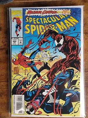 Buy Spectacular Spider-Man #202 (1993) Maximum Carnage Pt 9 Marvel Comics Buscema NM • 7.91£